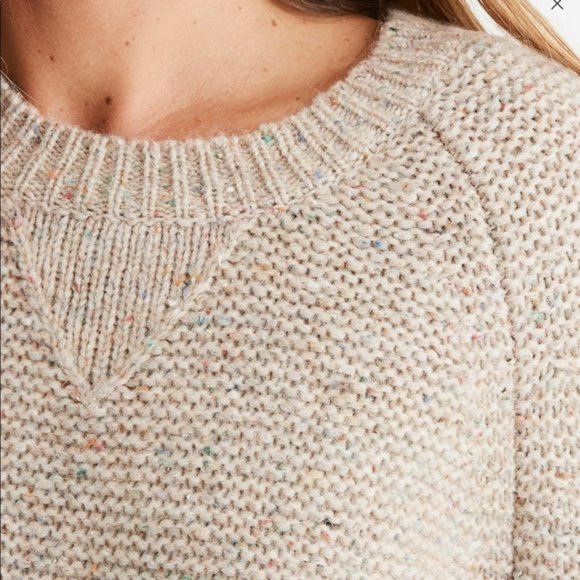 Madewell Flecked Wide Sleeve Sweater in Medium - Picture 3 of 6